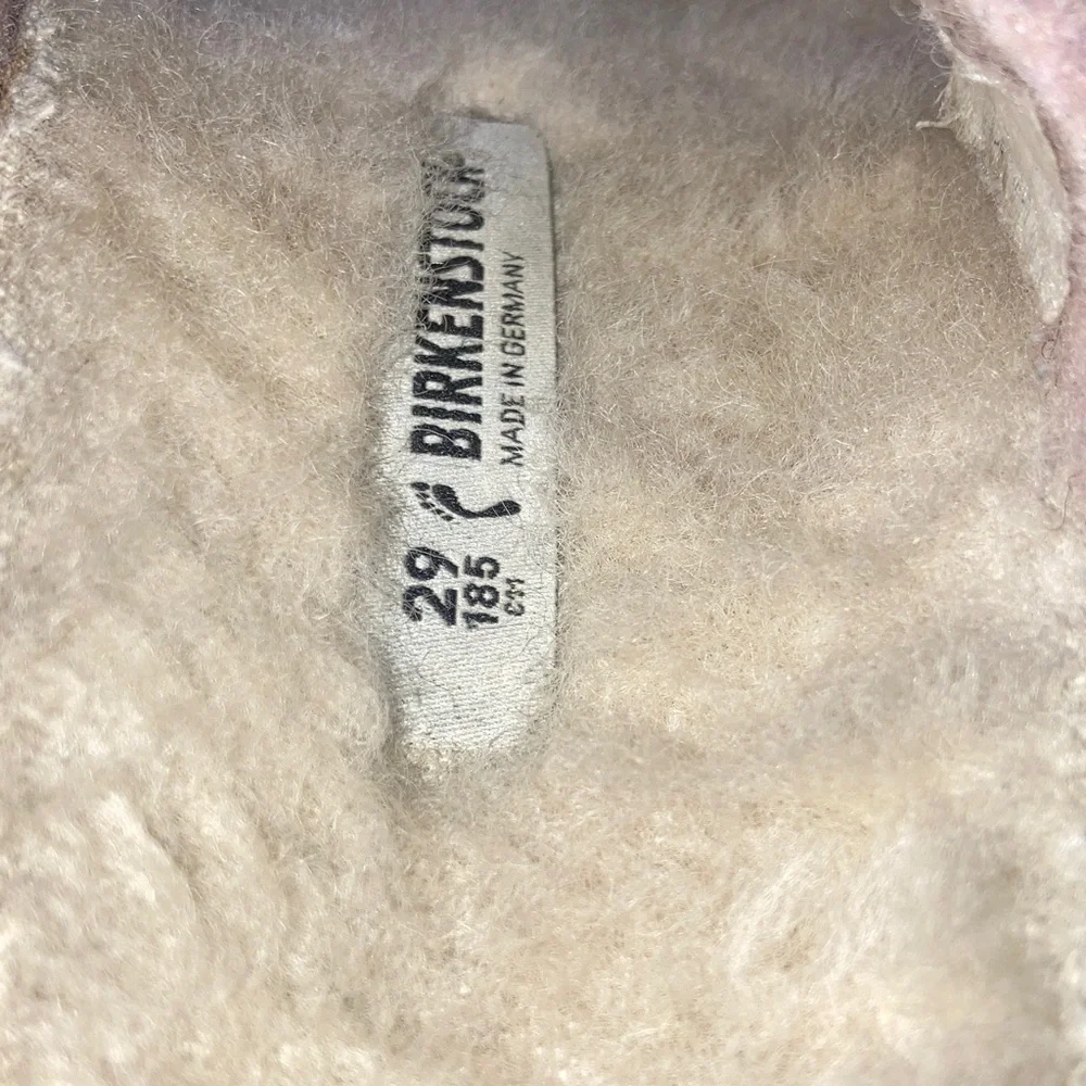 Birkenstock Arizona Happy Lamb Kids Soft Pink Size 29 (11-11.5) EUC